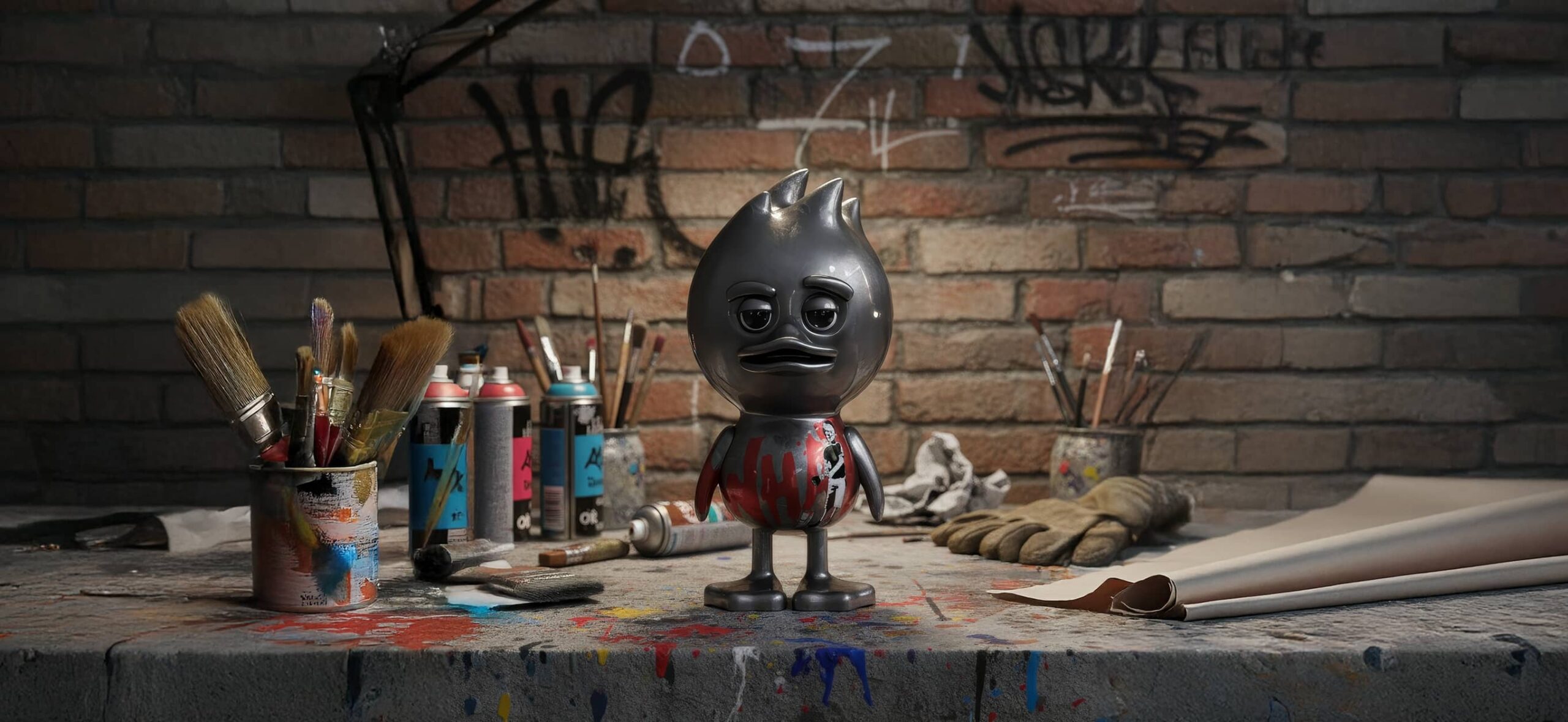 Арт-фигурка TUD x Banksy Rebel в интерьере — купить в Санкт-Петербурге