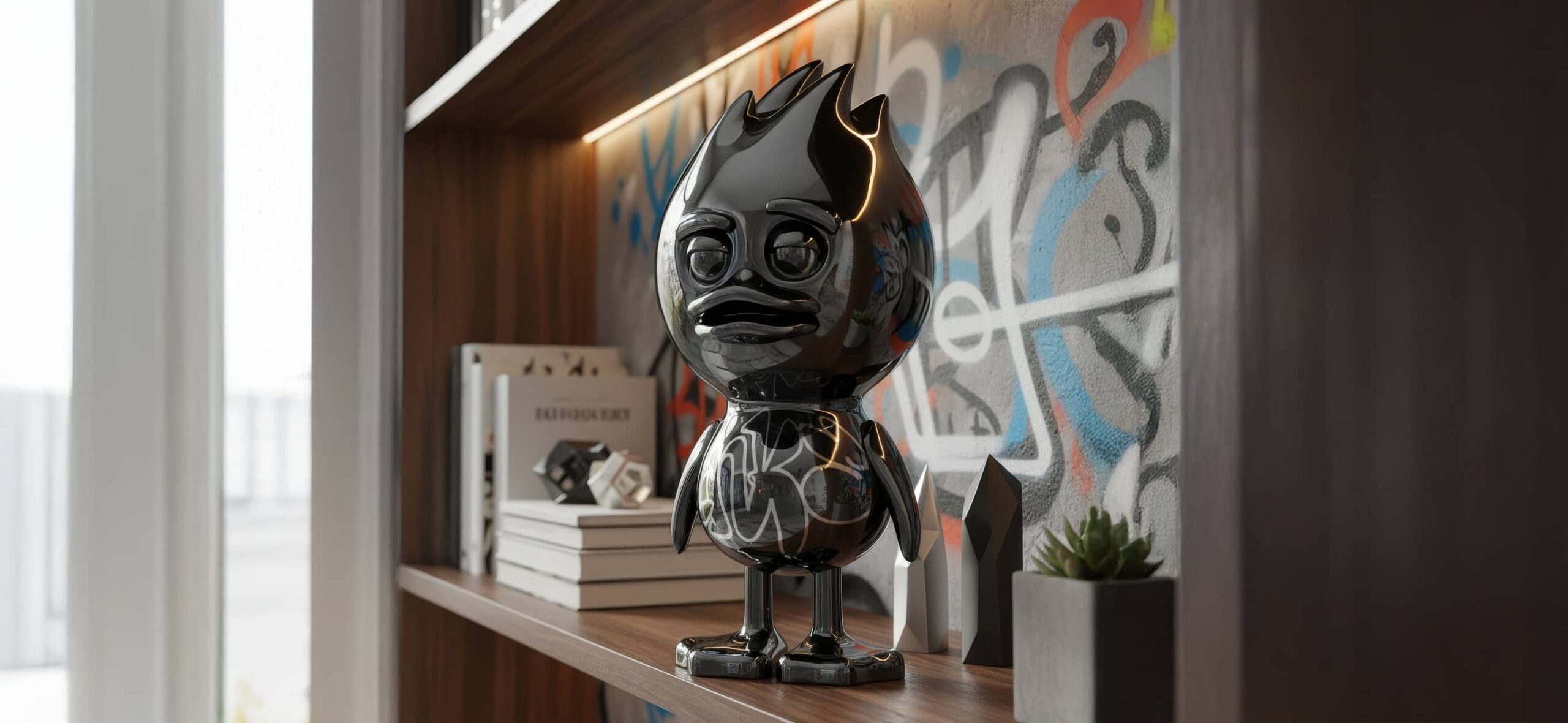 Арт-фигурка TUD x Banksy Signature в интерьере — купить в Санкт-Петербурге
