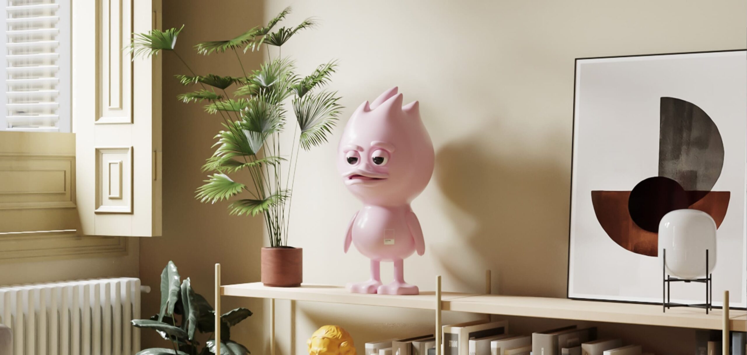 Арт-фигурка TUD x Pantone 510 C Розовый в интерьере — купить в Санкт-Петербурге